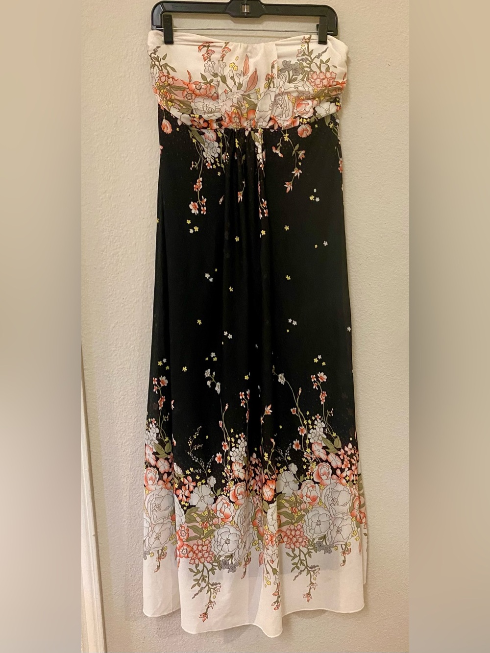 Torrid Strapless Black Floral Maxi Dress - Quick List For Live